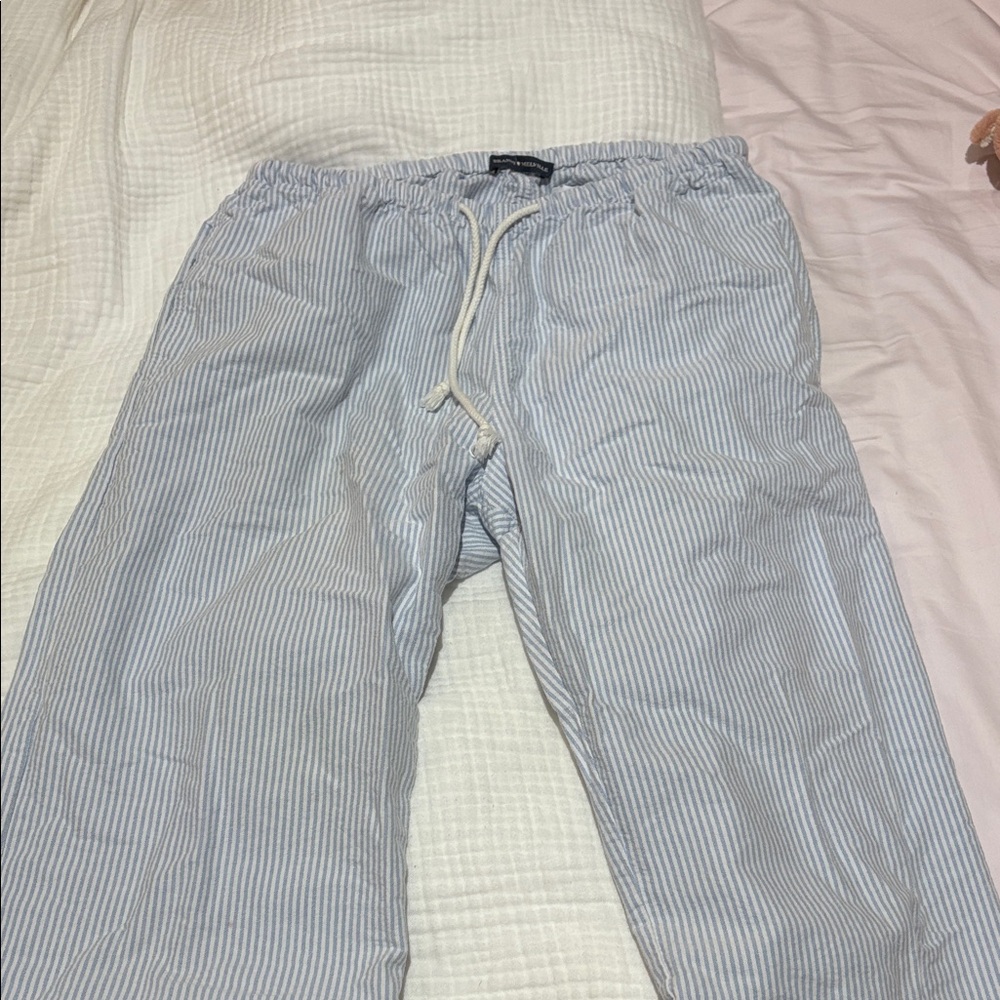 Brandy Melville women’s , striped blue linen pants